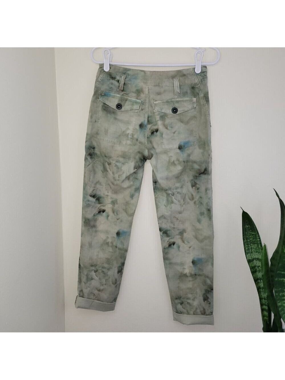 Anthropologie The Wanderer Cargo Tie Dye Slouchy Utility Pants Women's Size 25 - Picture 3 of 14
